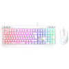Rampage KM-R57 SERAPHIC RGB Beyaz Klavye Mouse Set