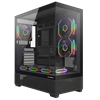 Rampage HYDRA V5 750W 80+ Bronze Tempered Glass 6*12cm ARGB Siyah ATX Gaming Kasa
