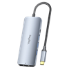 VegGieg 4K/60Hz HDMI GİGABİT Ethernet 3xUSB-A 2xType-C 3.5mm AUX SD Micro SD Kart Okuyucu Çevirici Çoklayıcı Hub