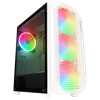 Rampage ZUKO 600W 80 Plus Bronze Rainbow 4 Adet Fanlı Temper Camlı Beyaz Oyuncu Kasası