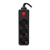 S-link SPG3-X-3 1.5m 150 Joule 3 lü Anahtarlı Akım Korumalı Siyah Priz