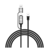 Bix C6C15 USB-A Type-C RJ45 100Mbps Thunderbolt 5 Mac/Windows/iPad/Android CAT6 Ethernet Dönüştürücü Kablo 1 .5 Metre