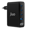 Juo 100W GaN Led Ekranlı 3 Type-C + USB-A Hızlı Şarj Cihazı iPhone & Macbook & Notebook Şarj Aleti