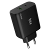 Bix BX2P45G GaN PD 45W Type-C ve USB-A QC 18W Çift Portlu Akım Korumalı Hızlı Şarj Cihazı