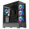 GameBooster NYVRA PRIME 750W 80+ Bronze ATX3.1 Gen5.1 SeaView ARGB E-ATX Mid Tower Siyah Kasa