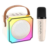 MIKADO MD-61BT Artemis 5W RGB 1200mAh Bluetooth Krem Mikrofonlu Karaoke Taşınabilir Hoparlör