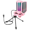 Fifine Ampligame A6V RGB USB Pembe Gaming Mikrofon