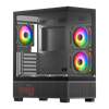 PowerBoost PB-PBE6075B 750W 80+ Bronze 6*12cm ARGB Fanlı USB 3.0 ATX Mid Tower Siyah Gaming Kasa