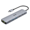 Juo Type-C 2*HDMI Dual MST 4K 60Hz Gigabit Ethernet Dönüştürücü 100W USB 3.2 Çoklayıcı Hub