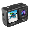 BIX Pulse 1 4K 30FPS 20MP WI-FI Su Geçirmez Kılıflı Siyah Ekranlı Kask Aksiyon Kamera ve Aksesuar Seti
