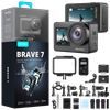 Akaso Brave 7 4K/30FPS 20MP Wi-Fi Dual Screen Aksiyon Kamera ve Aksesuar Seti
