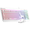 Rampage KM-R57 SERAPHIC RGB Beyaz Klavye Mouse Set