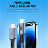 VegGieg 40 Gbps 8K/60Hz Type-C USB 4.0 Thunderbolt 4 Hızlı Sarj ve Data Kablosu 1 Metre