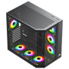 PowerBoost PB-A4375B 750W 80+ Bronze SeaView ARGB USB 3.0 ATX Mid Tower Siyah Gaming Kasa
