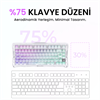 GravaStar Mercury K1 Lite RGB Linear Key Switch Türkçe Q Crystal Aurora Kablosuz Gaming Klavye