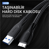 VegGieg USB 3.0 Micro B Şarj ve Data HDD Kablosu 1.5 Metre