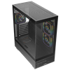 FAZEON F17 1000W 80+ Bronze PCIe Gen5.1 Tempered Glass Mesh ARGB USB 3.0 Siyah ATX Bilgisayar Kasası