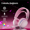 Aula G7 Tri Mode RGB Kablosuz Pembe Gaming Kulaklık