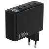 Juo 100W GaN Led Ekranlı 3 Type-C + USB-A Hızlı Şarj Cihazı iPhone & Macbook & Notebook Şarj Aleti