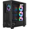 RAMPAGE AZZA V2 1000W 80+ Tempered Glass ARGB Type-C Siyah ATX Gaming Kasa