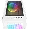 Rampage ZUKO 600W 80 Plus Bronze Rainbow 4 Adet Fanlı Temper Camlı Beyaz Oyuncu Kasası