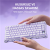 GravaStar Mercury K1 RGB Linear Key Switch İngilizce Q Ice Lavender Purple Kablosuz Gaming Klavye
