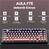 Aula F75 Reaper Switch Hot Swap TKL RGB Gradyan Pembe Kablosuz Mekanik Gaming Klavye