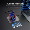 GravaStar Alpha65 Robot Figürlü 65W Blaze Blue Hızlı Şarj Adaptörü