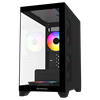 GameBooster M6001B 600W SeaView Tempered Glass Rainbow Siyah mATX Kasa