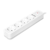 S-link SPG401S 1.5m 1.5mm Bakır 750 Joule 4 lü Anahtarlı Akım Korumalı Priz