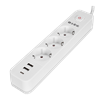 S-link SPG03TC 1.5mm Bakır 750 USB Type-C Joule 3lü Anahtarlı Akım Korumalı Beyaz Priz