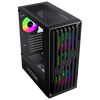 FAZEON F18 650W 80+ Bronze Tempered Glass Mesh 4x ARGB Fanlı USB 3.0 Siyah E-ATX Bilgisayar Kasası