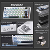 Aula F75 Max GrayWood V4 Switch Hot Swap RGB TKL Lacivert Türkçe Kablosuz Mekanik Gaming Klavye