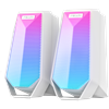 MIKADO MD-188  2.0 5W*2 RGB Beyaz Bluetooth Gaming Speaker Hoparlör