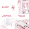 GravaStar Mercury V60 Manyetik Switch RGB İngilizce Q Crystal Rose Kablolu Gaming Klavye