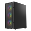 FAZEON F11 750W 80+ Bronze Tempered Glass Mesh 4x RGB Fanlı Siyah ATX Bilgisayar Kasası