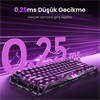 GravaStar Mercury V75 RGB Manyetik Switch İngilizce Q Stealth Siyah Şeffaf Kablolu Gaming Klavye