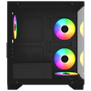 GameBooster M6001B 600W SeaView Tempered Glass Rainbow Siyah mATX Kasa