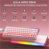 Aula Hero 68 HE Black King Switch Hot Swap TKL RGB Neon Pembe Kablolu Gaming Klavye