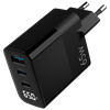 Juo 65W GaN Led Ekranlı Hızlı Şarj Cihazı 2 Type-C + USB-A iPhone & iPad & Notebook Uyumlu Şarj Aleti