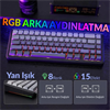 Aula F65 GrayWood V3 Switch Hot Swap TKL RGB Gri Kablosuz Gaming Klavye