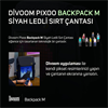 Divoom Pixoo M Ledli Ekran APP Kontrollü Akıllı Siyah Sırt Çantası