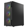 FAZEON F11 650W 80+ Bronze Tempered Glass Mesh 4x RGB Fanlı USB 3.0 Siyah ATX Bilgisayar Kasası