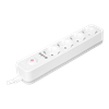 S-link SPG401S 1.5m 1.5mm Bakır 750 Joule 4 lü Anahtarlı Akım Korumalı Priz