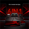 AOHI  Magcube Masaüstü USB GaN+ 280W Siyah Hızlı Şarj İstasyonu