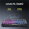 GravaStar Mercury K1 Lite RGB Linear Key Switch Türkçe Q Transparent Siyah Kablosuz Gaming Klavye