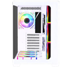 GameBooster GB-G2852W SeaView ARGB Type-C 3.1  ATX Mid Tower Beyaz Kasa