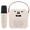 MIKADO MD-61BT Artemis 5W RGB 1200mAh Bluetooth Krem Mikrofonlu Karaoke Taşınabilir Hoparlör