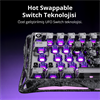 GravaStar Mercury V60 Pro Manyetik Switch RGB İngilizce Q Cyber Frost Black Kablolu Gaming Klavye