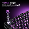 GravaStar Mercury V75 RGB Manyetik Switch İngilizce Q Stealth Siyah Şeffaf Kablolu Gaming Klavye